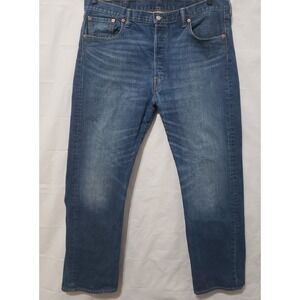 Levi's 501 Men's Blue Jeans 40X32 (fits 38x30) Straight Leg Button Fly Denim